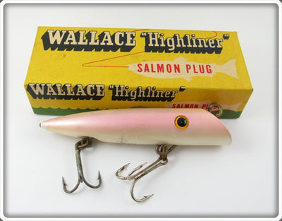 Vintage Wallace Highliner Pearl Pink Salmon Plug In Box 