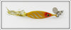 Vintage Fred Arbogast Yellow Shore Hawaiian Wiggler Lure 
