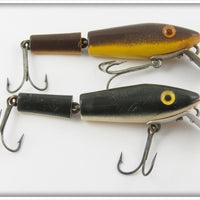 Vintage L&S Brown & Black Baby Cat Lure Pair