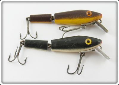 Vintage L&S Brown & Black Baby Cat Lure Pair