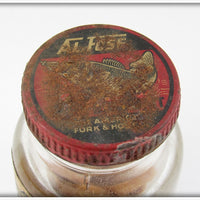 Al Foss Pork Rind Jar With Red Lid