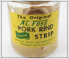 Al Foss Pork Rind Jar With Yellow Lid