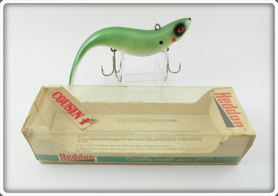 Vintage Heddon Green Shad Cousin I Lure In Box 