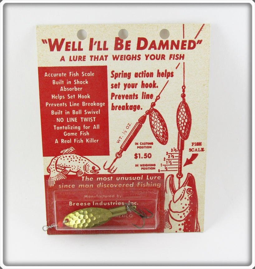 Vintage Breese Industries Inc Spinner On Card