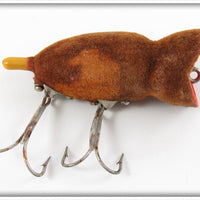 Arbogast Brown Flocked Hula Popper