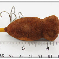 Arbogast Brown Flocked Hula Popper