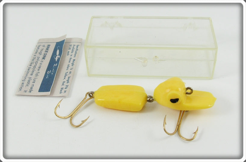 Vintage Peck Polymers Yellow Rinkie Dink Lure In Box