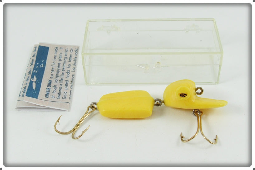 Vintage Peck Polymers Yellow Rinkie Dink Lure In Box