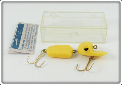 Vintage Peck Polymers Yellow Rinkie Dink Lure In Box