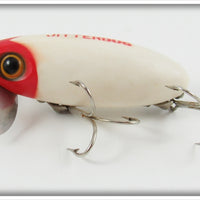 Arbogast Red Head White Jitterbug In Box