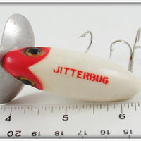 Arbogast Red Head White Jitterbug In Box