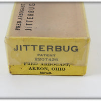 Arbogast Red Head White Jitterbug In Box