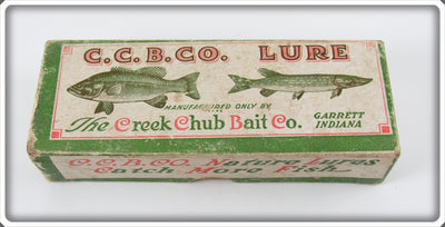 Vintage Creek Chub White With Red Head Plunker Empty Box 
