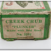 Creek Chub White With Red Head Plunker Empty Box