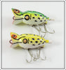 Arbogast Swamp Frog & Leopard Frog Hula Popper Pair
