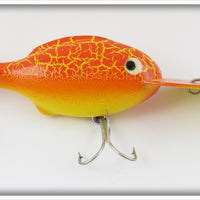 Vintage Heddon Orange Crackleback Lure