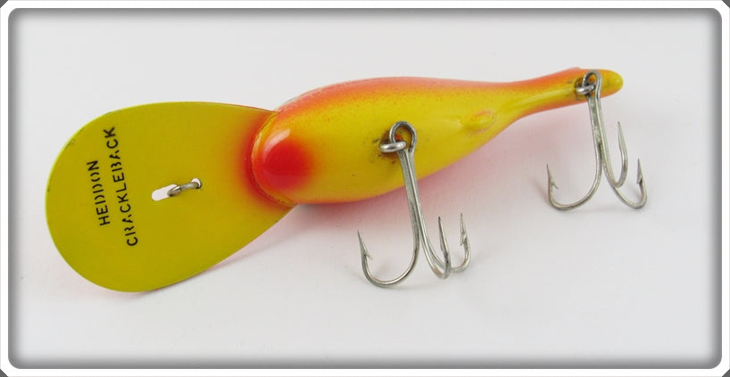 0ld orange fishing lure Vintage Heddon Orange Crackleback Lure For Sale