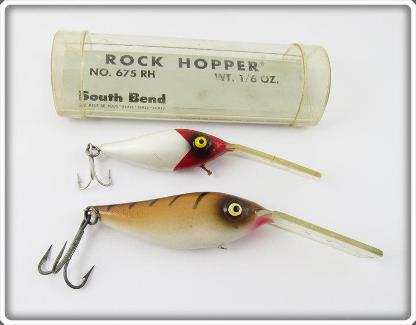 South Bend Red Head & Pike Scale Rock Hopper Lure Pair 