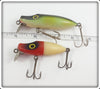 Millsite Pair: Green Scale Wig Wag & Red/White Sinker