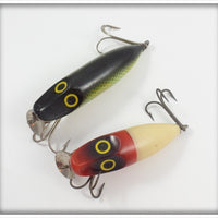 Millsite Pair: Green Scale Wig Wag & Red/White Sinker