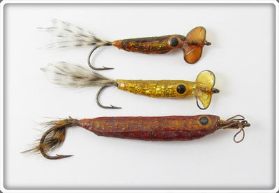 Jim Harvey Plastic Spinning Minnow Lot Of Three