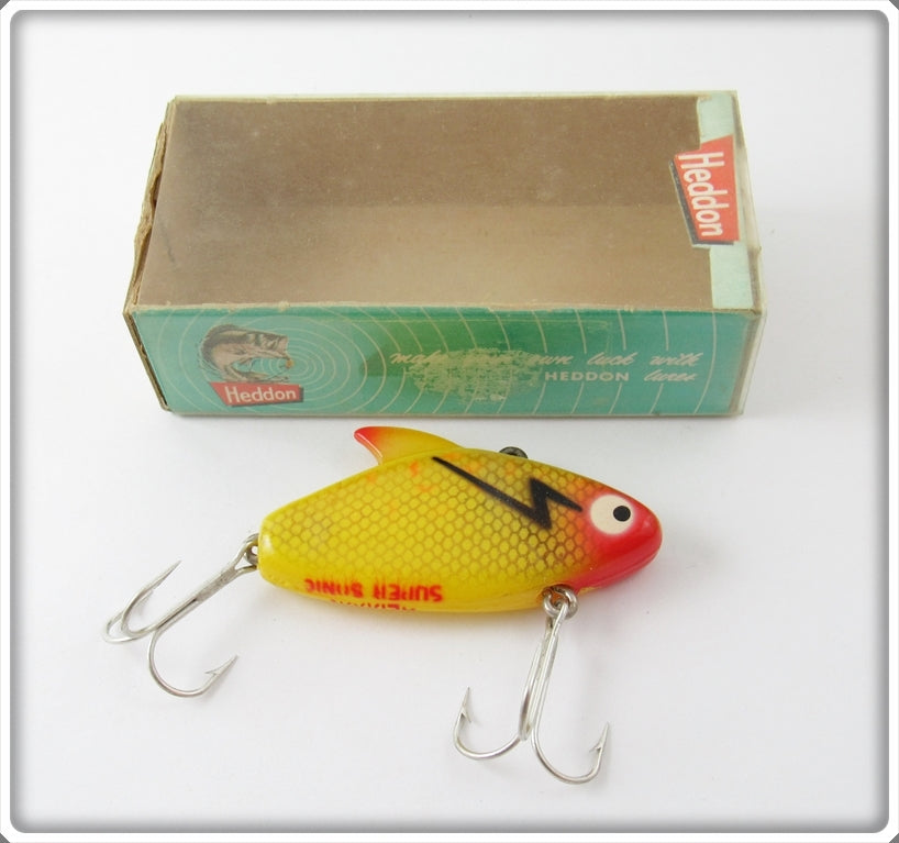 Vintage Heddon Yellow Scale Super Sonic Lure For Sale