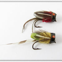 Jim Harvey Trout Quill Fly Pair: Red & Yellow