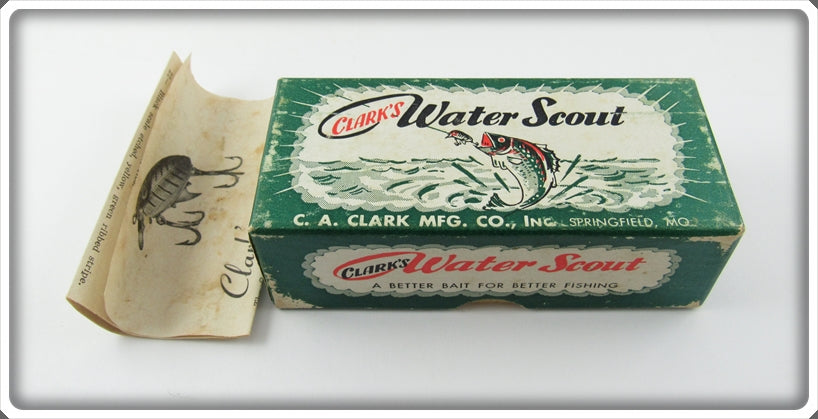 Vintage Clark's Pike Scale Water Scout Empty Lure Box