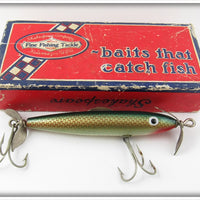 Vintage Shakespeare Gold Scale Slim Jim Lure In Box