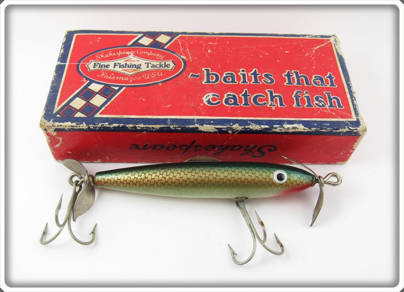 Vintage Shakespeare Gold Scale Slim Jim Lure In Box