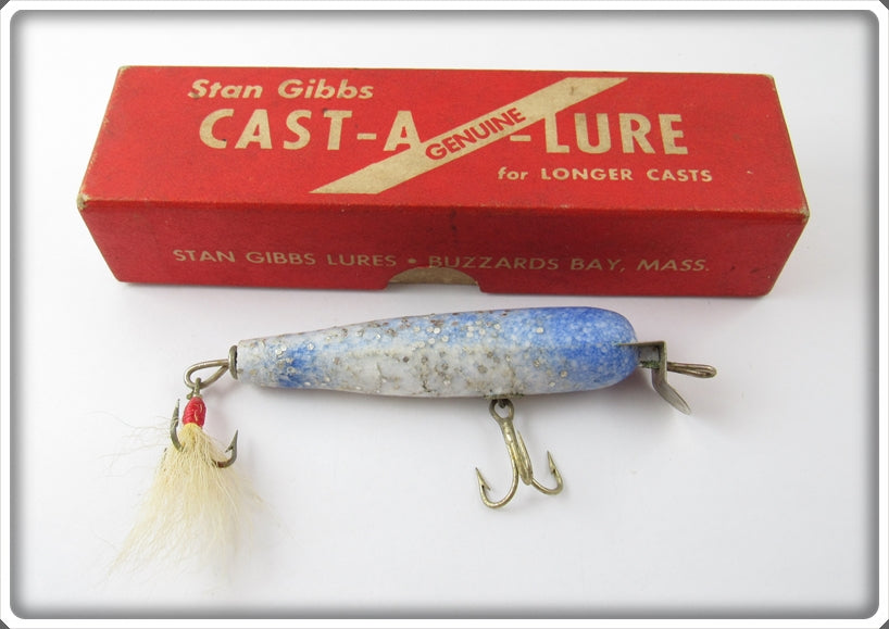 Vintage Stan Gibbs Blue Cast A Lure In Box For Sale