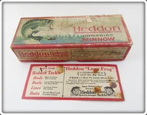 Vintage Heddon Empty Box With Luny Frog Insert