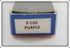 Rebel Purple Back F 105 3 1/2" Minnow In Correct Box