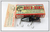 Vintage Heddon Black Shore Jointed River Runt Lure In Box 