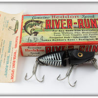 Vintage Heddon Black Shore Jointed River Runt Lure In Box 