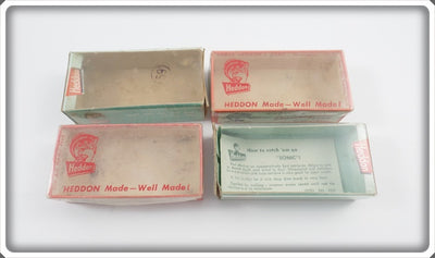 Heddon Lot Of Four Empty Boxes For Sonic, Tiny Crazy Crawler, & Whispurr