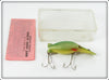 Vintage Eddie Pope Green Scale Hot Shot Lure In Box