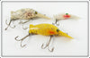 Vintage Eddie Pope Glitter Hot Shot Lot Of Three Lures 