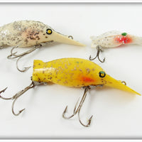 Vintage Eddie Pope Glitter Hot Shot Lot Of Three Lures 