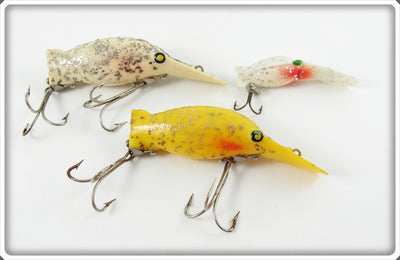 Vintage Eddie Pope Glitter Hot Shot Lot Of Three Lures 