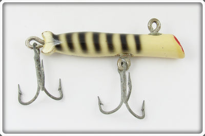 Vintage Baby May Wes Black & White Pier Bait 