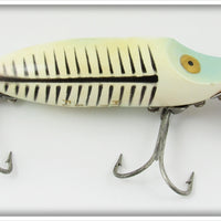 Vintage Heddon Pearl & Black Shore River Runt Lure