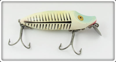 Vintage Heddon Pearl & Black Shore River Runt Lure