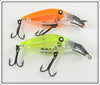 Vintage Rebel Orange & Green Blackstar Lure Pair 