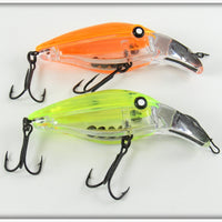 Vintage Rebel Orange & Green Blackstar Lure Pair 
