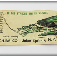 Vintage U-Ketch-Em Co Frog Harness On Card 