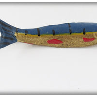 Vintage Unknown Blue & Gold Swedish Minnow Lure