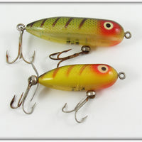 Vintage Heddon Perch Baby Torpedo & Tiny Torpedo Lure Pair 