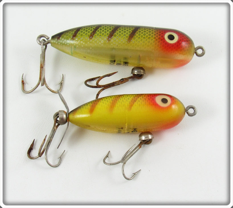 Vintage Heddon Perch Baby Torpedo & Tiny Torpedo Lure Pair 