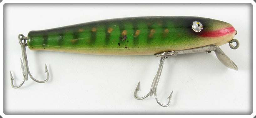 Vintage Paw Paw Green With Gold Dots Pikie Lure